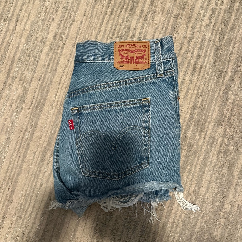 Levi's Women's Light Wash Denim Cutoff Shorts